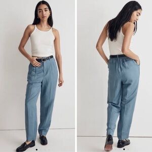NWT Madewell tailored tapered linen blend pant size 0